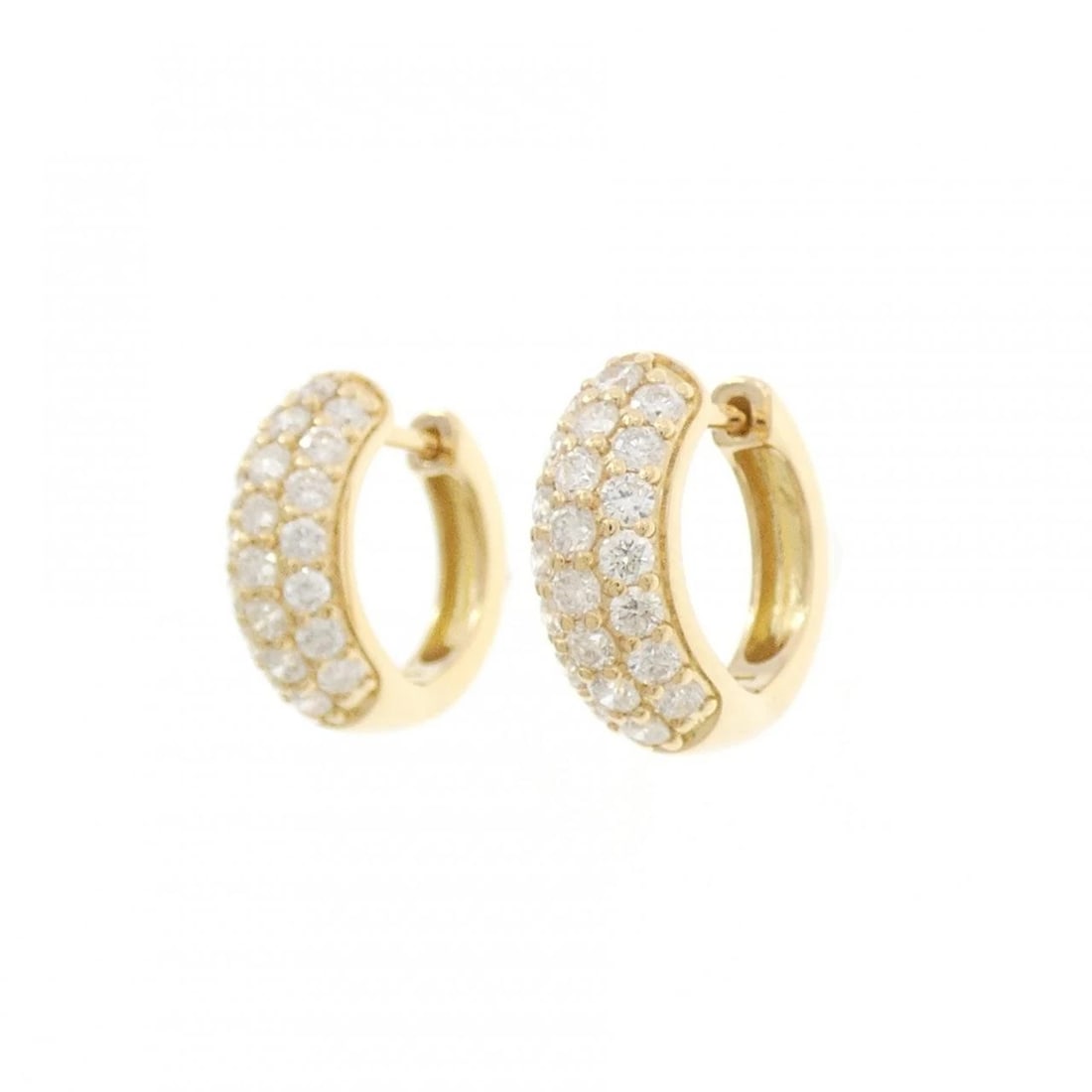 K18YG PAVE DIAMOND PIERCING: K18YG Pave Diamond Piercing Brand: Unbranded Type/Style: Diamond Pierce/Earring Material: K18 yellow gold, Main Stone/Creation Natural Color: Yellow Gold Size: Actual Size Approximate dimensions