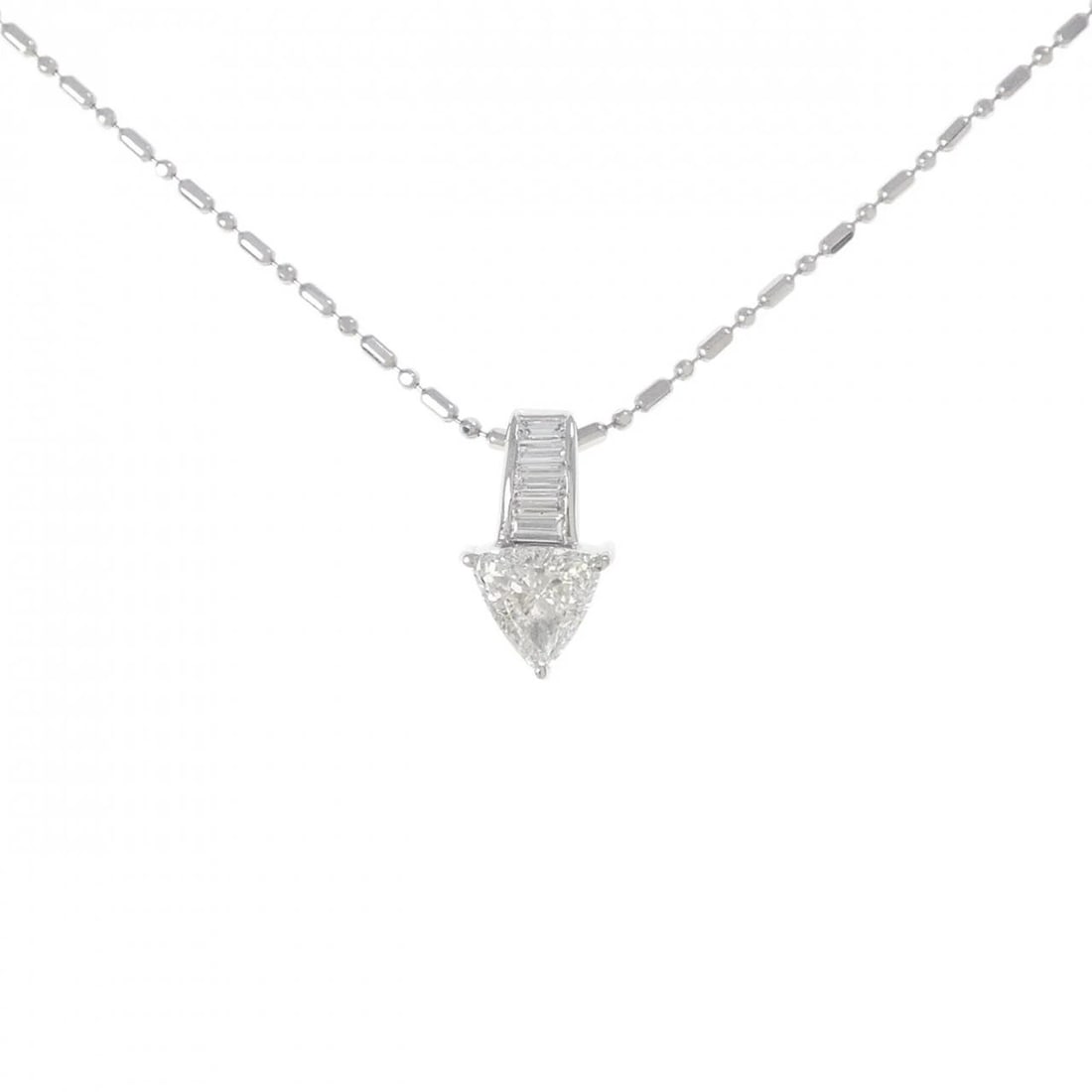 PT900/PT850 DIAMOND NECKLACE: PT900/PT850 Diamond Necklace Brand: Unbranded Type/Style: Diamond Necklace Material: Platinum900/Platinum850, Main Stone/Creation Natural Color: Silver Size: 40cmActual Size Pendant length approx. x