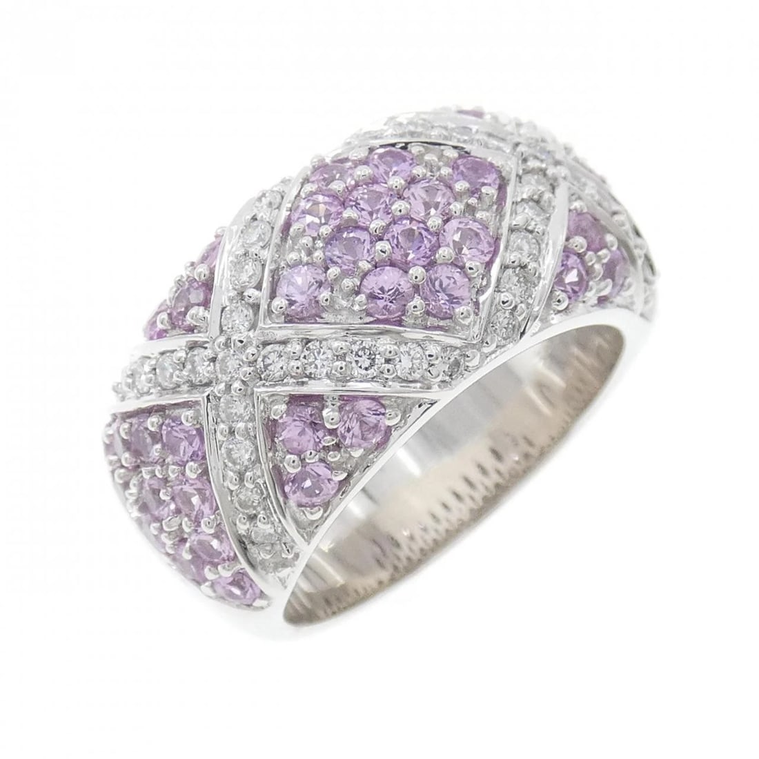 K18WG SAPPHIRE RING: K18WG Sapphire Ring Brand: Unbranded Type/Style: Sapphire Ring Material: K18 white gold, Main Stone/Creation Sapphire Secondary Stone Diamond /Sapphire Color: White gold Size: US 6 1/2 Accessories