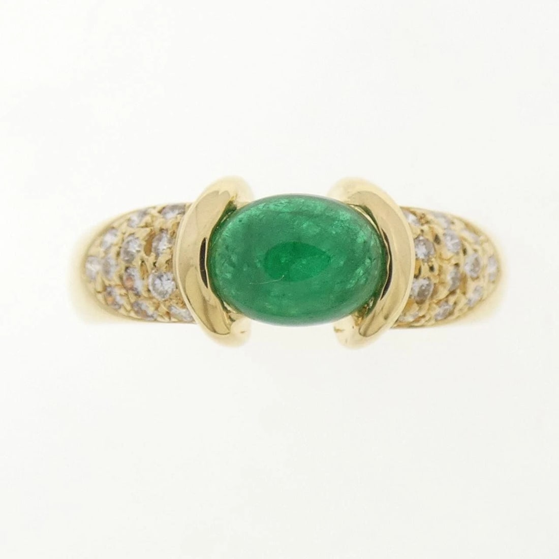18K YELLOW GOLD EMERALD RING - 2