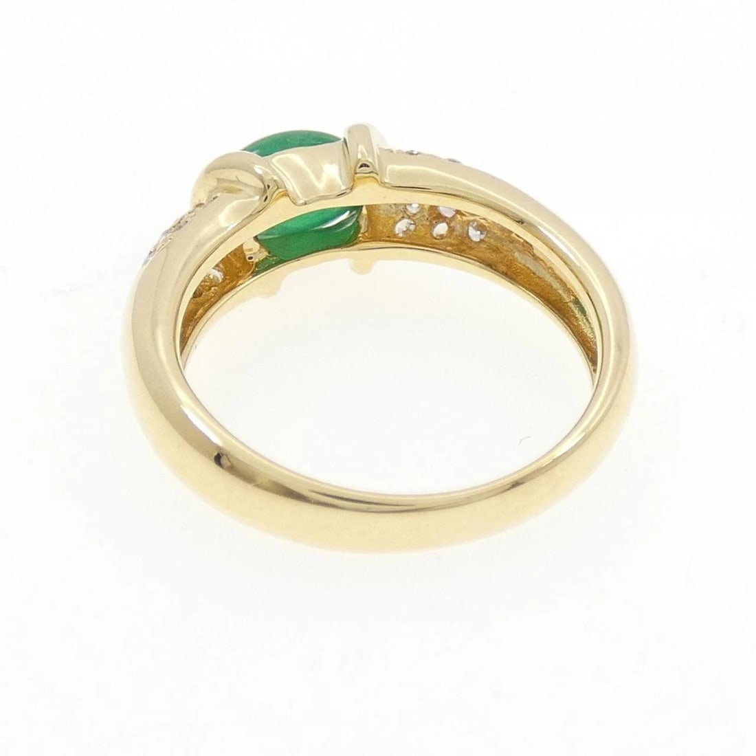 18K YELLOW GOLD EMERALD RING - 3