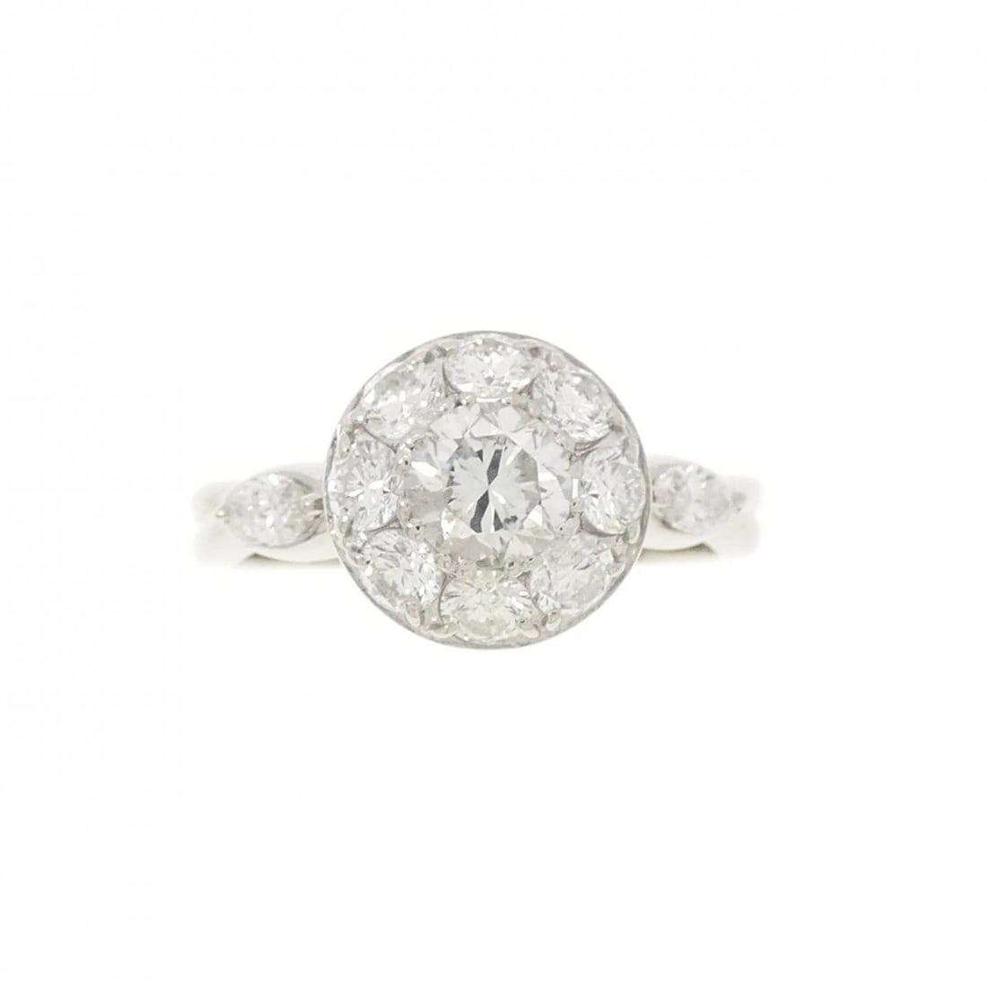 PT900 DIAMOND RING: PT900 Diamond Ring Brand: Unbranded Type/Style: Diamond ring Material: Platinum900, Main Stone/Creation Natural Color: Silver Size: US 5 3/4 Accessories: None Accessories Notice: When purchasing