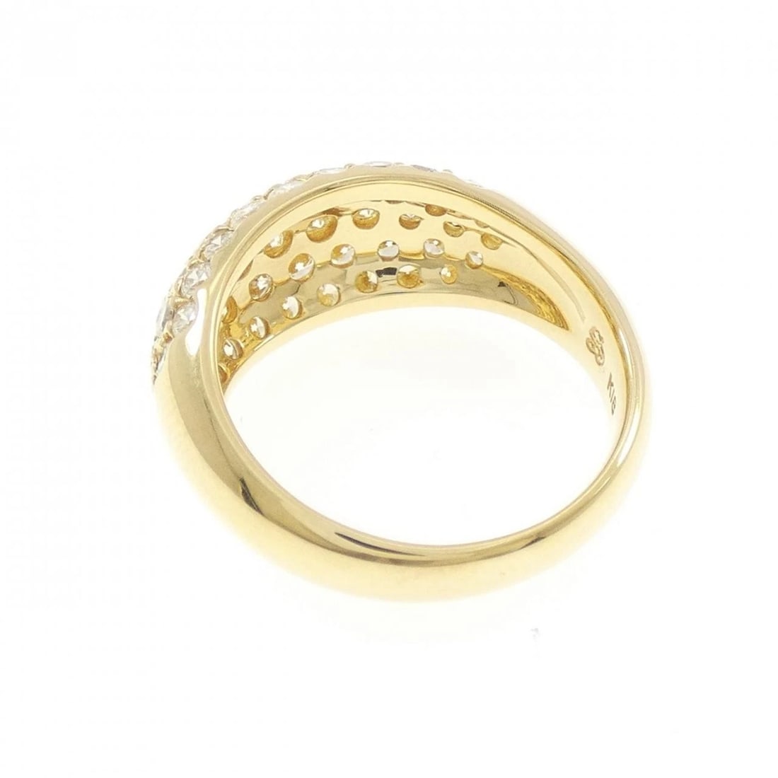 K18YG PAVE DIAMOND RING - 2
