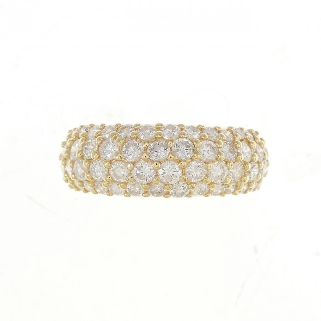 K18YG PAVE DIAMOND RING - 2