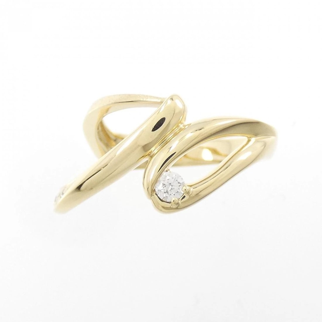 K18YG DIAMOND RING: K18YG Diamond Ring Brand: Unbranded Type/Style: Diamond ring Material: K18 yellow gold, Main Stone/Creation Natural Color: YEllow Gold Size: US 5 Accessories: None Accessories Notice: When purchasing