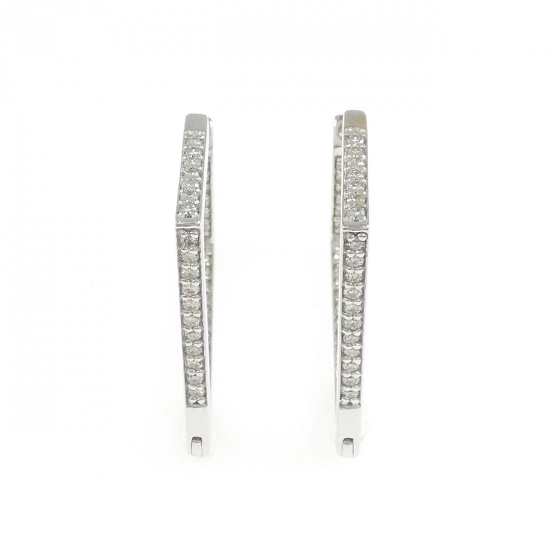 K18WG DIAMOND PIERCE: K18WG Diamond Pierce Brand: Unbranded Type/Style: Diamond Pierce/Earring Material: K18 white gold, Main Stone/Creation Natural Color: White Gold Size: Actual Size Approximate dimensions (height x