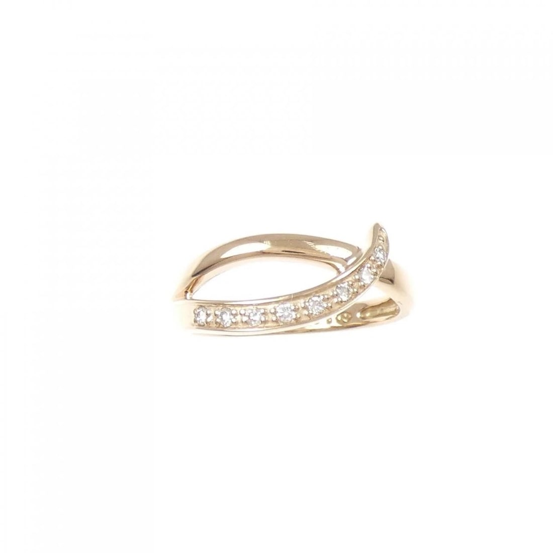 K18PG DIAMOND RING: K18PG Diamond Ring Brand: Unbranded Type/Style: Diamond Ring Material: K18 Pink Gold, Main Stone/Creation Natural Color: Pink Gold Size: US 4 1/4 Accessories: None Accessories Notice: When purchasing