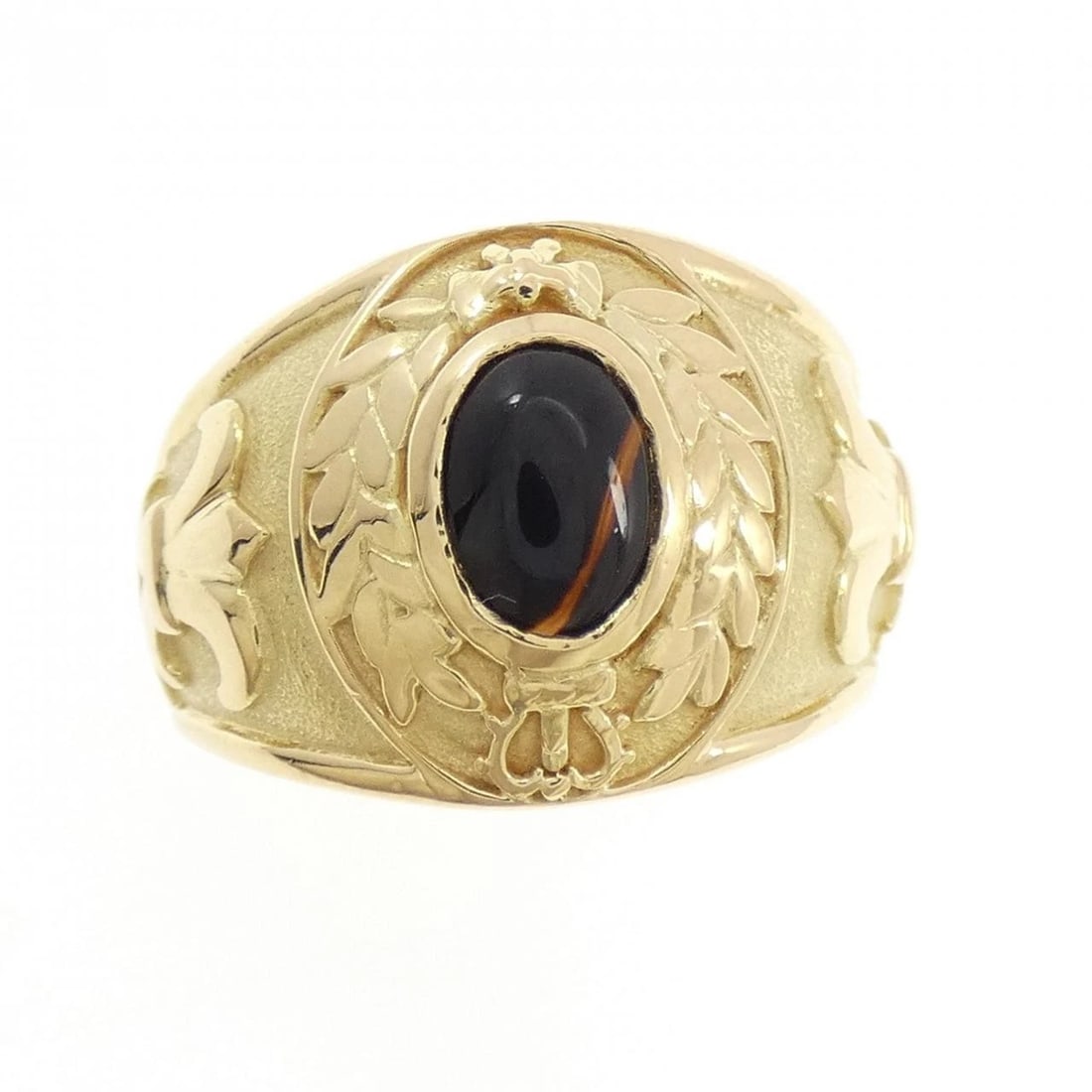 K18YG ONYX RING - 2