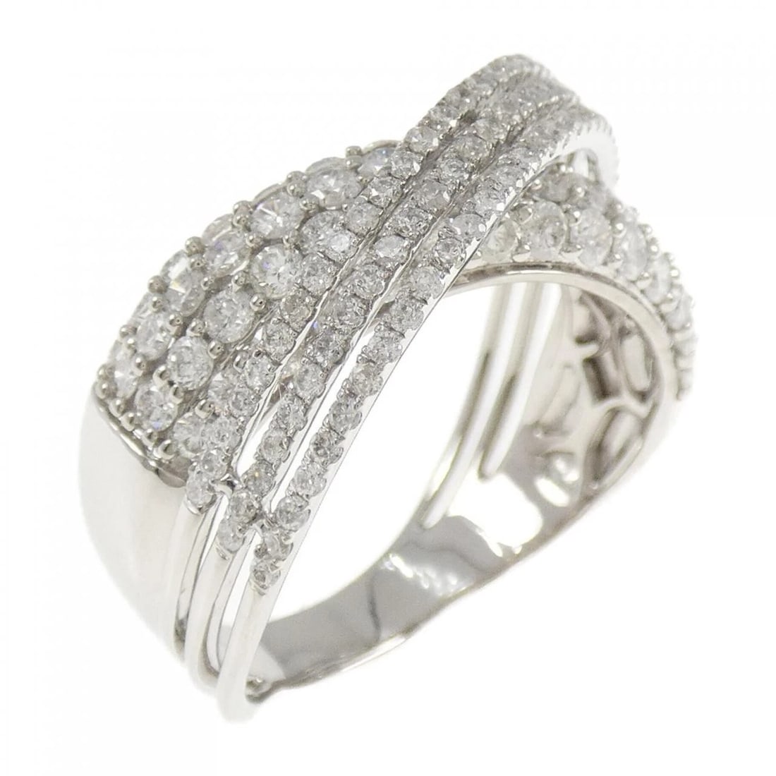 18K WHITE GOLD PAVE DIAMOND RING (1 of 3)