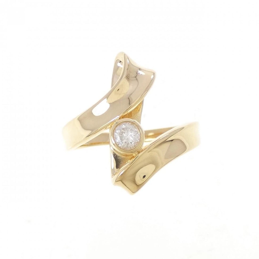 K18YG DIAMOND RING: K18YG Diamond Ring Brand: Unbranded Type/Style: Diamond Ring Material: K18 yellow gold, Main Stone/Creation Natural Color: Yellow Gold Size: US 6 1/4 Accessories: None Accessories Notice: When