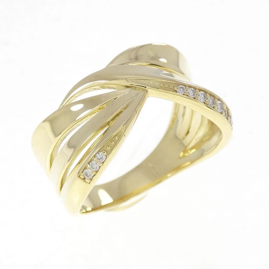 K18YG DIAMOND RING: K18YG Diamond Ring Brand: Unbranded Type/Style: Diamond Ring Material: K18 yellow gold, Main Stone/Creation Natural Color: Yellow Gold Size: US 6 3/4 Accessories: None Accessories Notice: When
