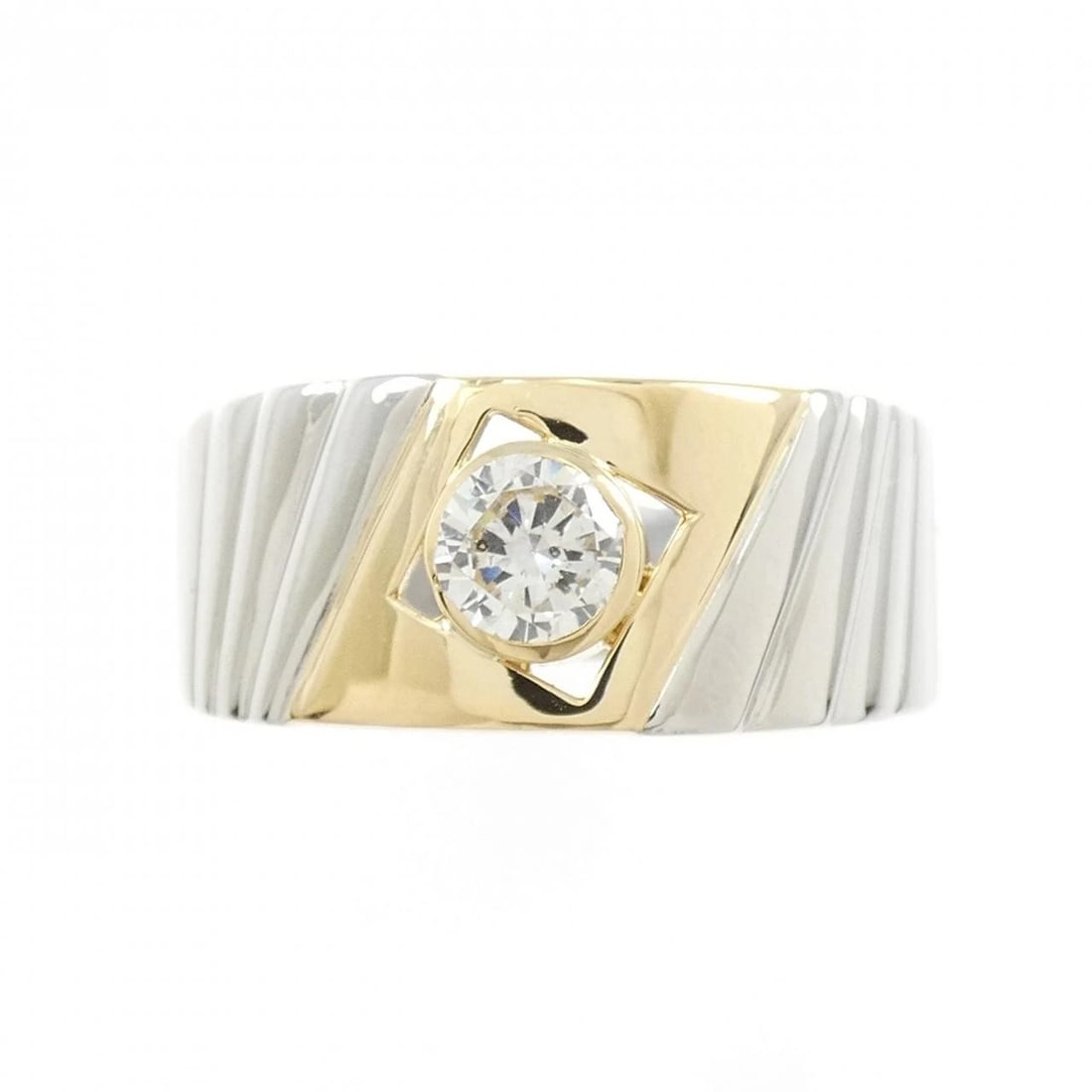 K18YG/PT900 DIAMOND RING: K18YG/PT900 Diamond Ring Brand: Unbranded Type/Style: Diamond ring Material: 18k yellow gold / Platinum 900, Main Stone/Creation Natural Color: YG,Silver Size: US 10 Accessories: None Acce