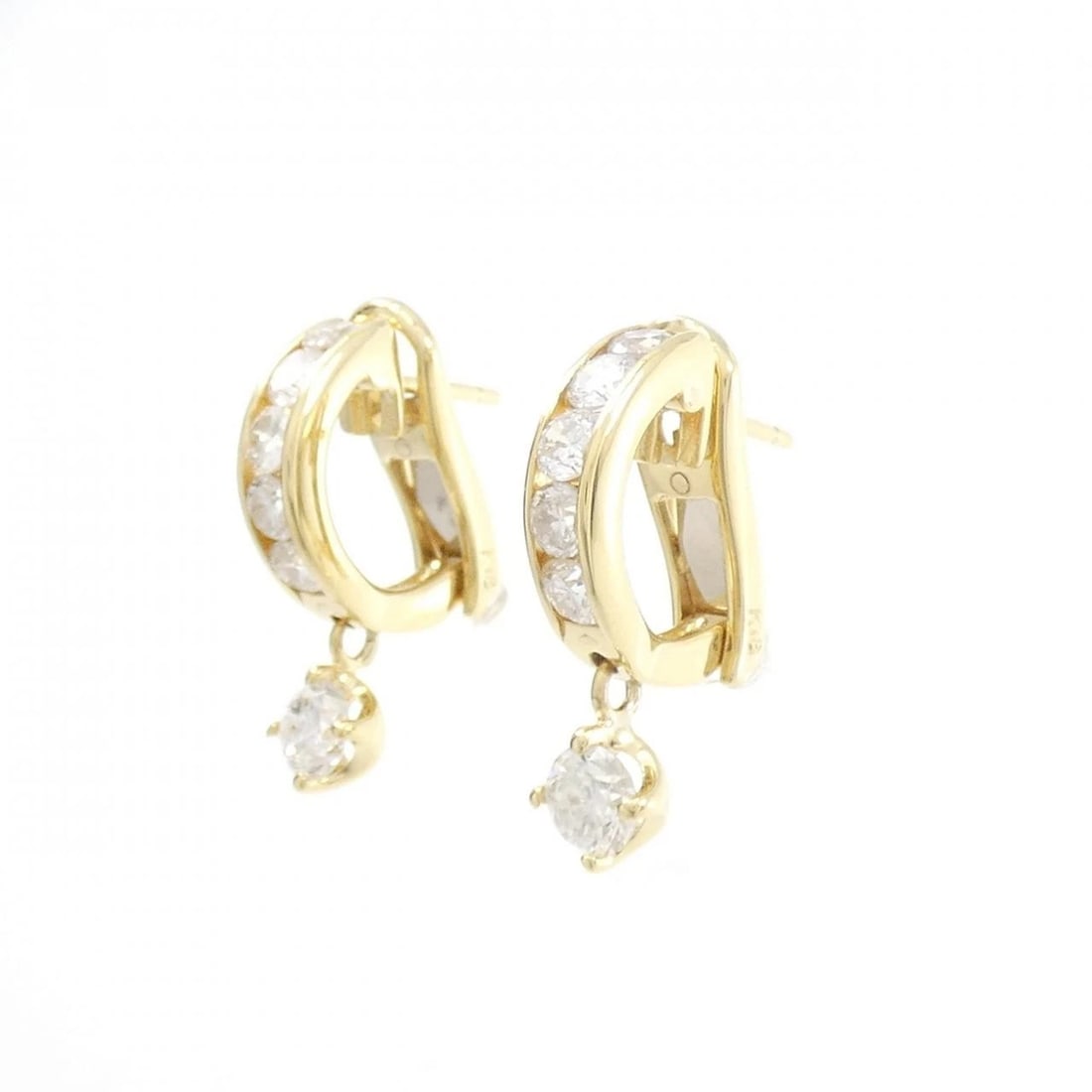 K18YG DIAMOND PIERCE/EARRING - 2