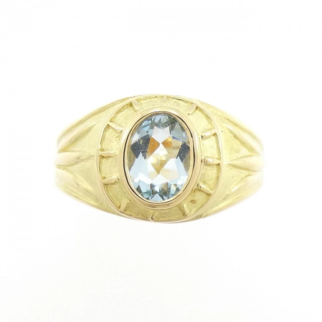 K18YG AQUAMARINE RING: K18YG Aquamarine Ring Brand: Unbranded Type/Style: Aquamarine Ring Material: K18 yellow gold, Main Stone/Creation Aquamarine Color: Yellow Gold Size: US 6 1/2 Accessories: None Accessories Notice: