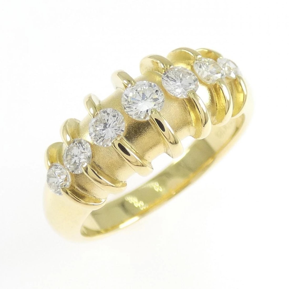 K18YG DIAMOND RING: K18YG Diamond Ring Brand: Unbranded Type/Style: Diamond Ring Material: K18 yellow gold, Main Stone/Creation Natural Color: Yellow Gold Size: US 6 Accessories: None Accessories Notice: When