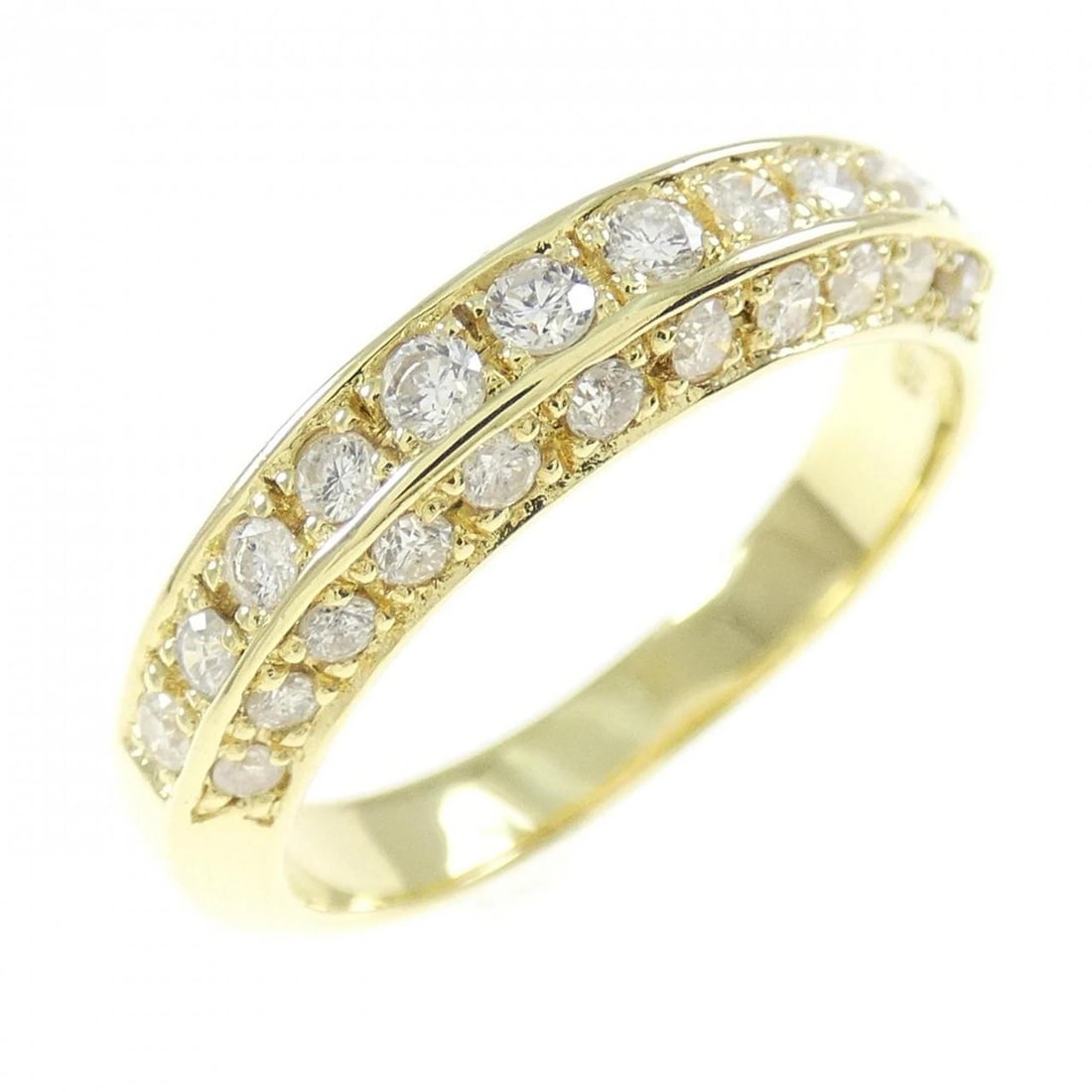 K18YG DIAMOND RING: K18YG Diamond Ring Brand: Unbranded Type/Style: Diamond Ring Material: K18 yellow gold, Main Stone/Creation Natural Color: Yellow Gold Size: US 6 Accessories: None Accessories Notice: When purchasing