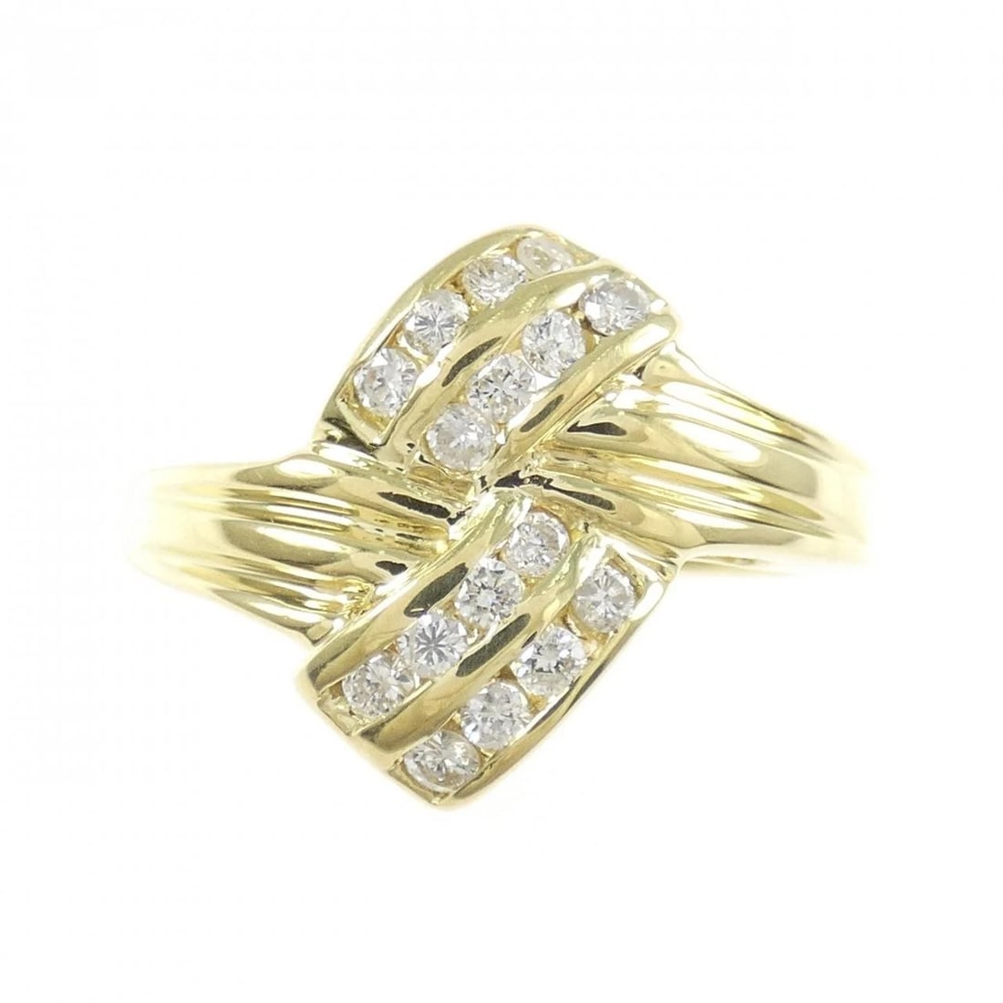 K18YG DIAMOND RING - 2
