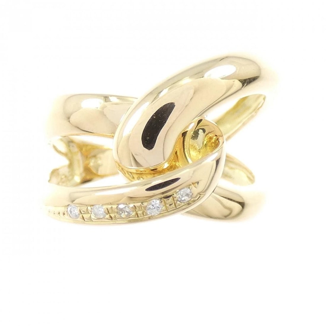 K18YG DIAMOND RING: K18YG Diamond Ring Brand: Unbranded Type/Style: Diamond Ring Material: K18 yellow gold, Main Stone/Creation Natural Color: Yellow Gold Size: US 8 1/4 Accessories: None Accessories Notice: