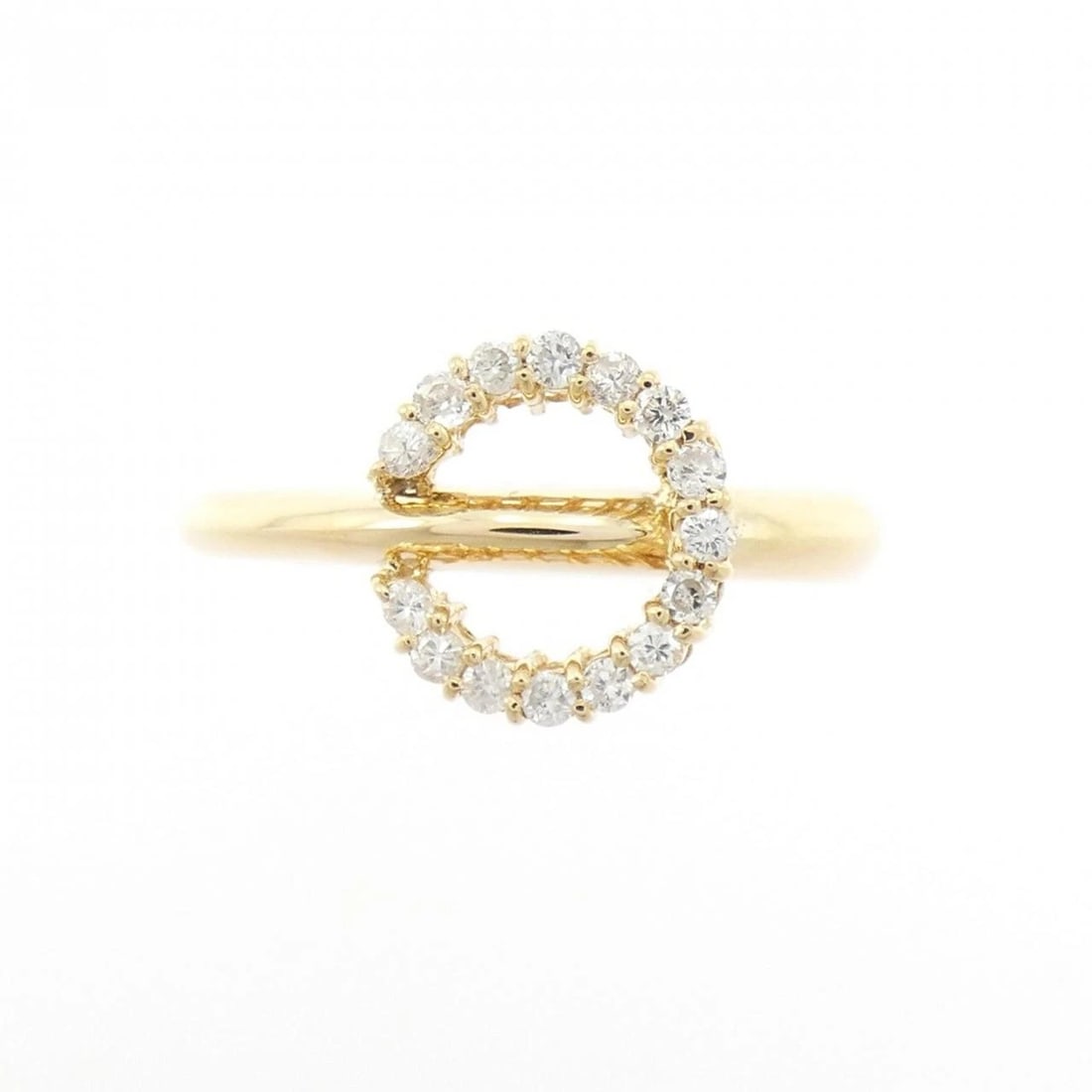 K18YG DIAMOND RING: K18YG Diamond Ring Brand: Unbranded Type/Style: Diamond Ring Material: K18 yellow gold, Main Stone/Creation Natural Color: Yellow Gold Size: US 5 1/2 Accessories: None Accessories Notice: When
