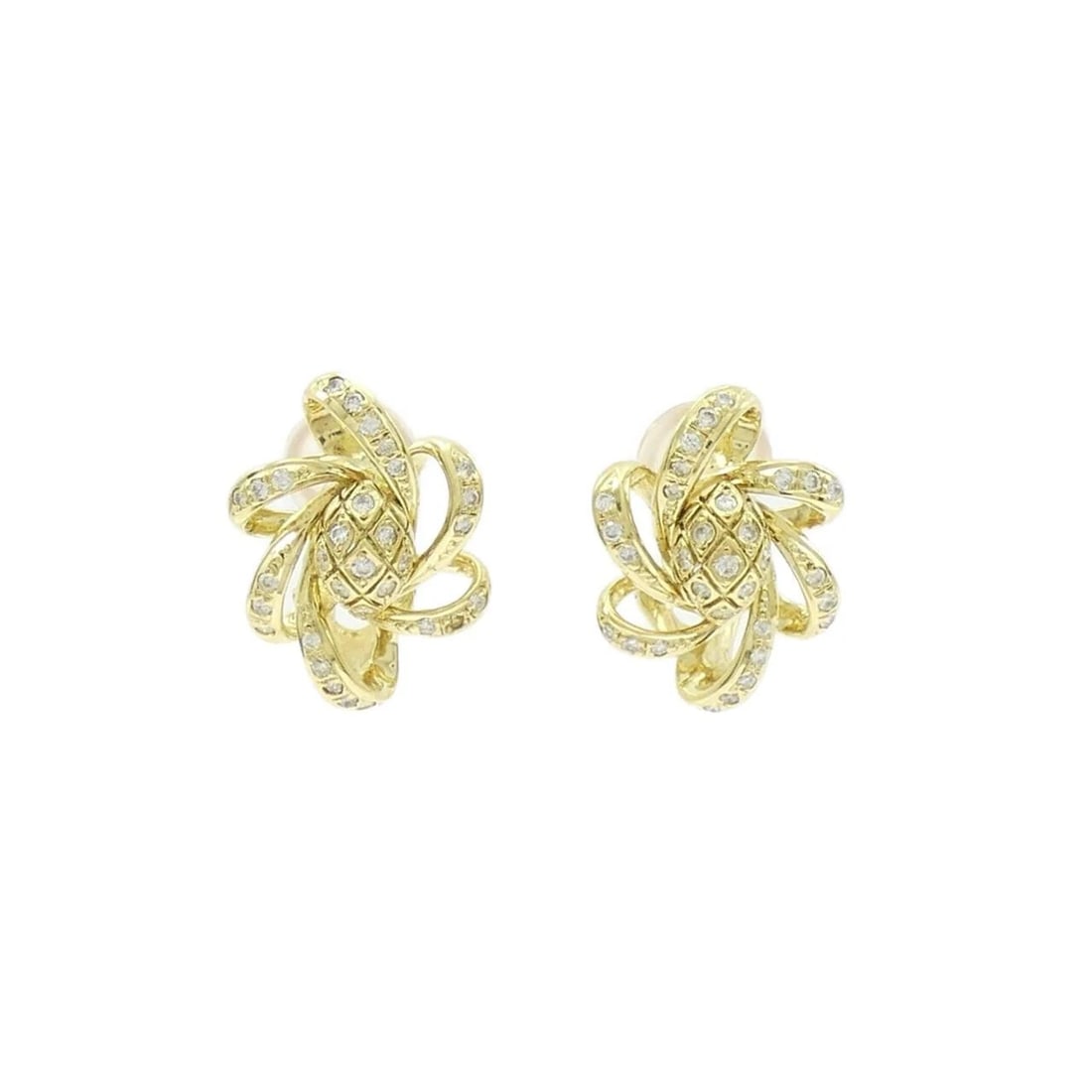 K18YG DIAMOND PIERCE/EARRING: K18YG Diamond Pierce/Earring Brand: Unbranded Type/Style: Diamond Pierce/Earring Material: K18 yellow gold, Main Stone/Creation Natural Color: Yellow Gold Size: Actual Size Approx. length x width: