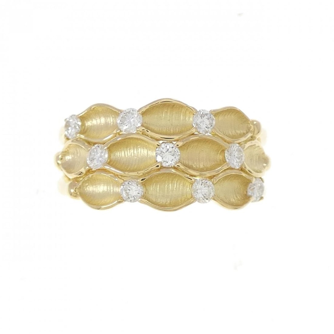 K18YG DIAMOND RING - 2