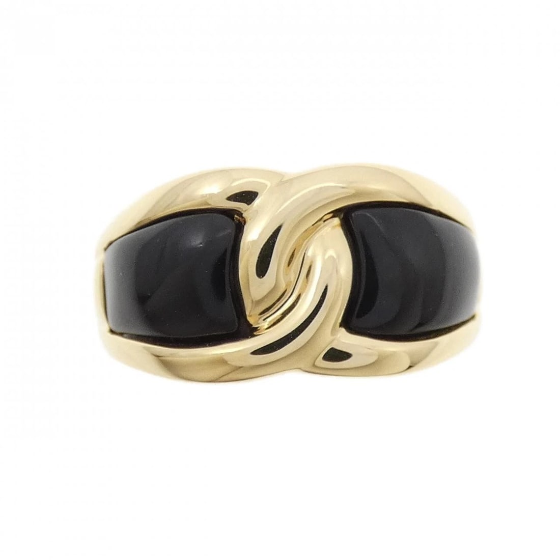 K18YG ONYX RING - 2