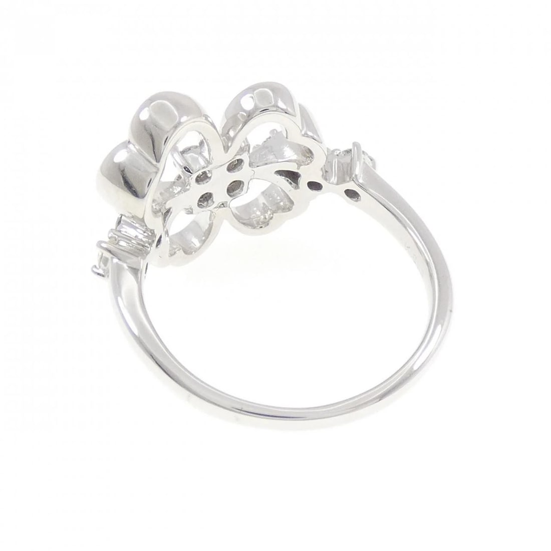 K18WG FLOWER DIAMOND RING - 2