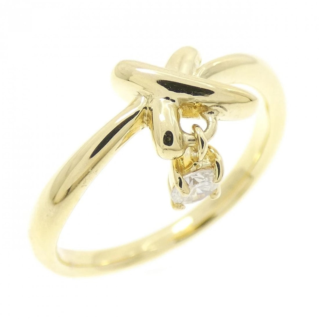 K18YG DIAMOND RING: K18YG Diamond Ring Brand: Unbranded Type/Style: Diamond Ring Material: K18 yellow gold, Main Stone/Creation Natural Color: Yellow Gold Size: US 5 3/4 Accessories: None Accessories Notice: When