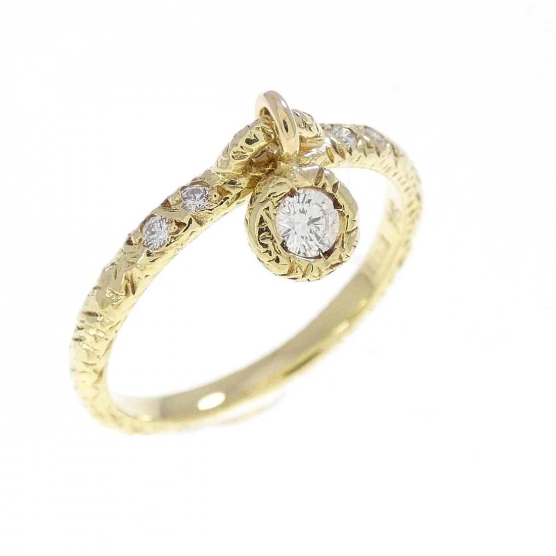 K18YG DIAMOND RING: K18YG Diamond Ring Brand: Unbranded Type/Style: Diamond Ring Material: K18 yellow gold, Main Stone/Creation Natural Color: Yellow Gold Size: US 5 Accessories: None Accessories Notice: When purchasing