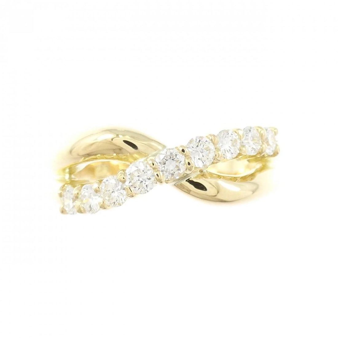 K18YG DIAMOND RING: K18YG Diamond Ring Brand: Unbranded Type/Style: Diamond Ring Material: K18 yellow gold, Main Stone/Creation Natural Color: Yellow Gold Size: US 5 Accessories: None Accessories Notice: When