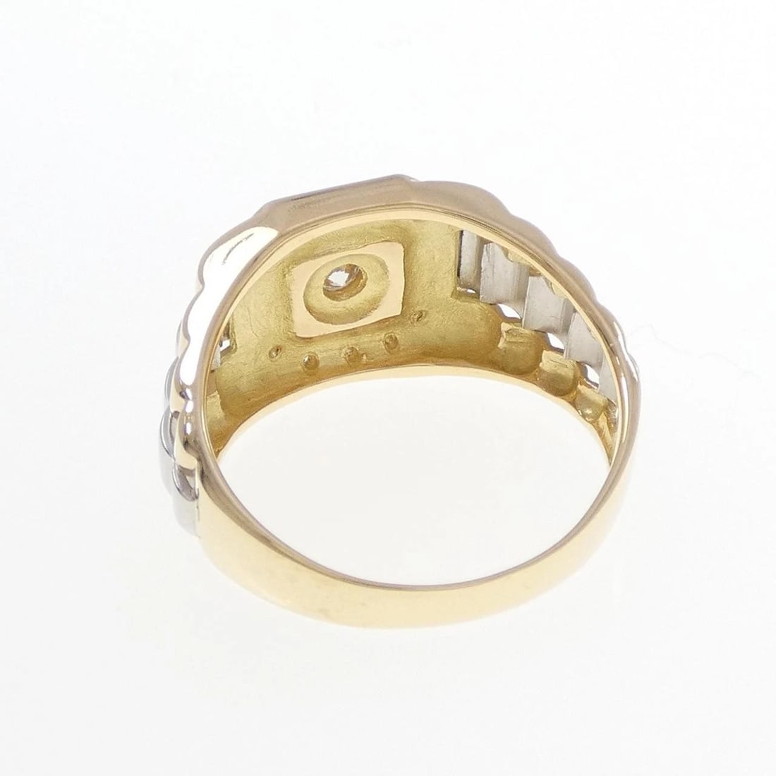 K18YG/PT900 DIAMOND RING - 2