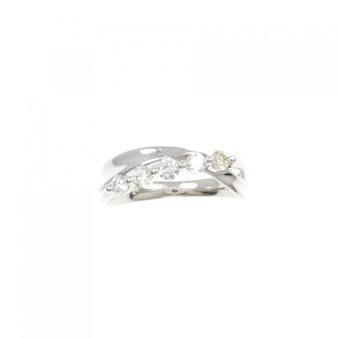 K18WG DIAMOND RING - 2