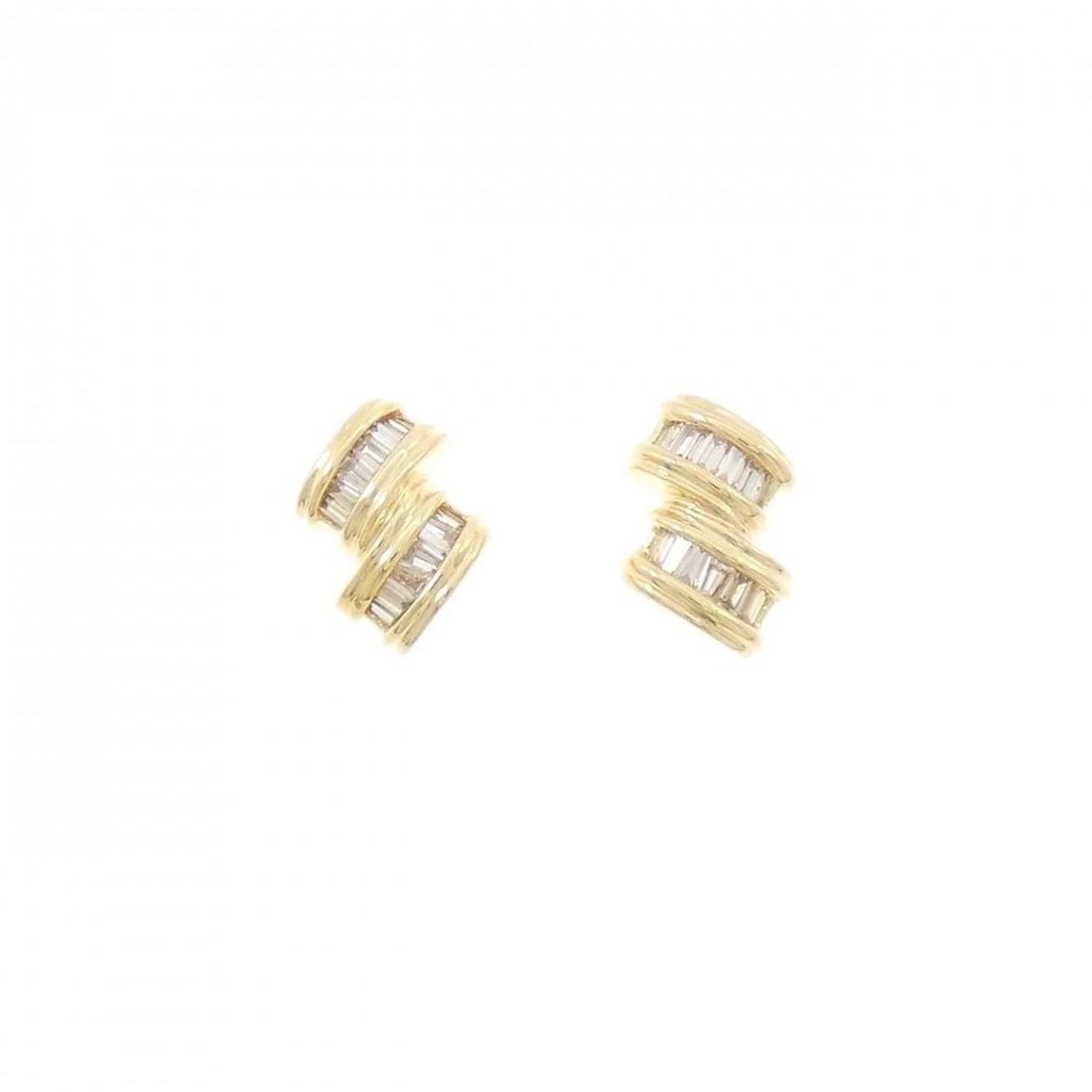 K18YG DIAMOND PIERCE: K18YG Diamond Pierce Brand: Unbranded Type/Style: Diamond Pierce/Earring Material: K18 yellow gold, Main Stone/Creation Natural Color: Yellow Gold Size: Actual Size Approximate dimensions (height x