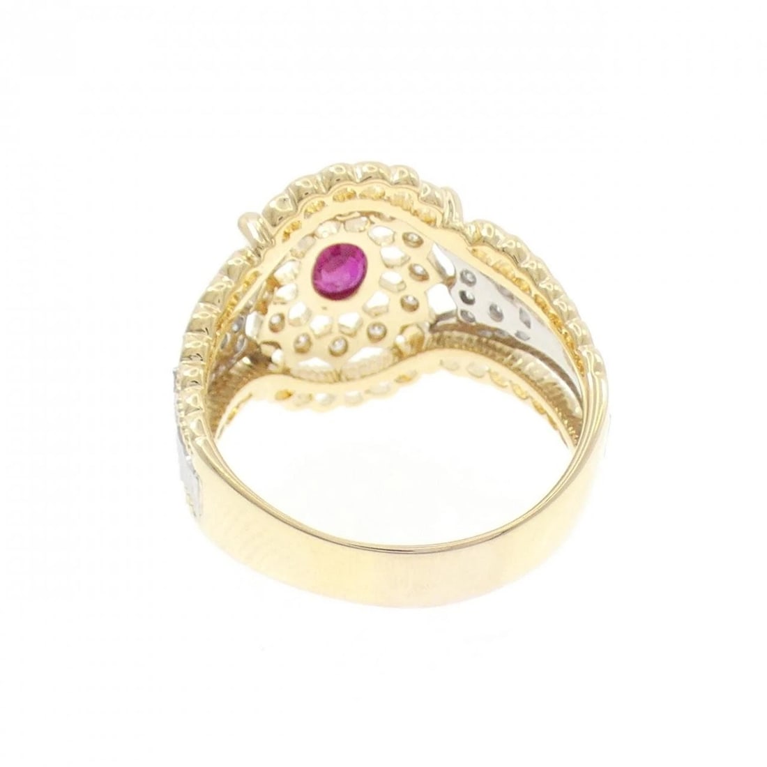 K18YG/PT900 RUBY RING - 2