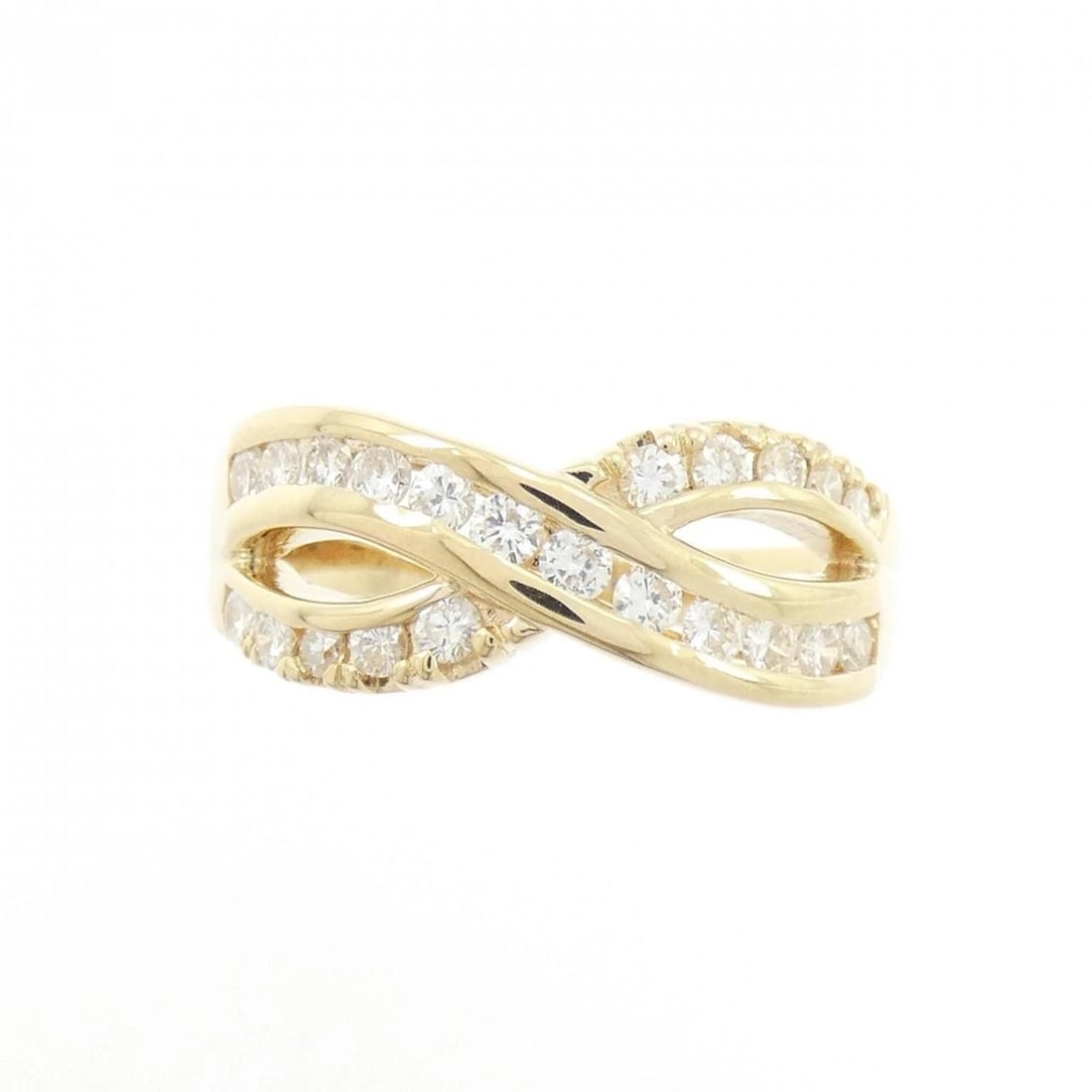 K18YG DIAMOND RING: K18YG Diamond Ring Brand: Unbranded Type/Style: Diamond Ring Material: K18 yellow gold, Main Stone/Creation Natural Color: Yellow Gold Size: US 7 Accessories: None Accessories Notice: When purchasing