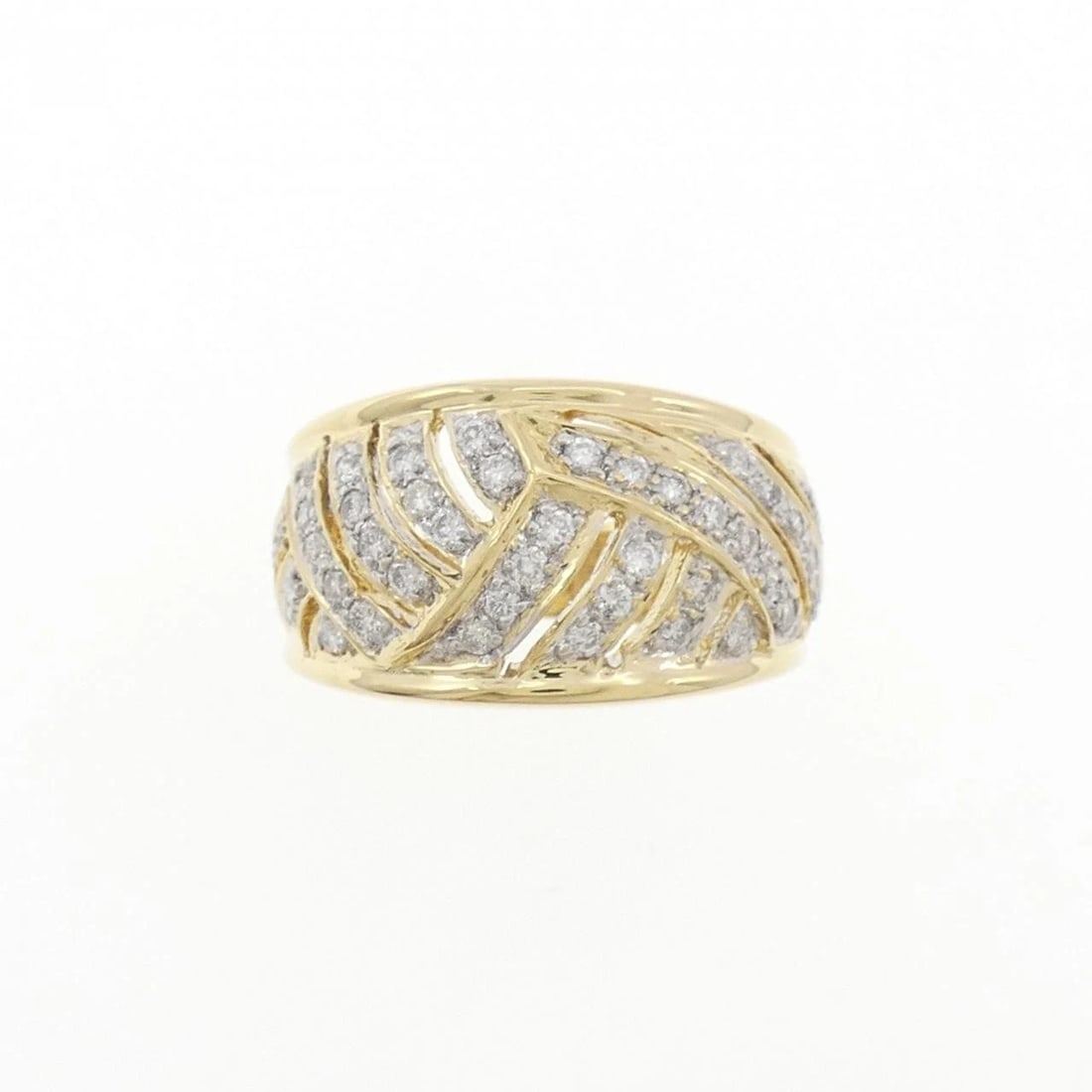 K18YG/K18WG DIAMOND RING: K18YG/K18WG Diamond Ring Brand: Unbranded Type/Style: Diamond Ring Material: 18K Yellow Gold/18K White Gold, Main Stone/Creation Natural Color: YG,WG Size: US 6 1/2 Accessories: None Accessories