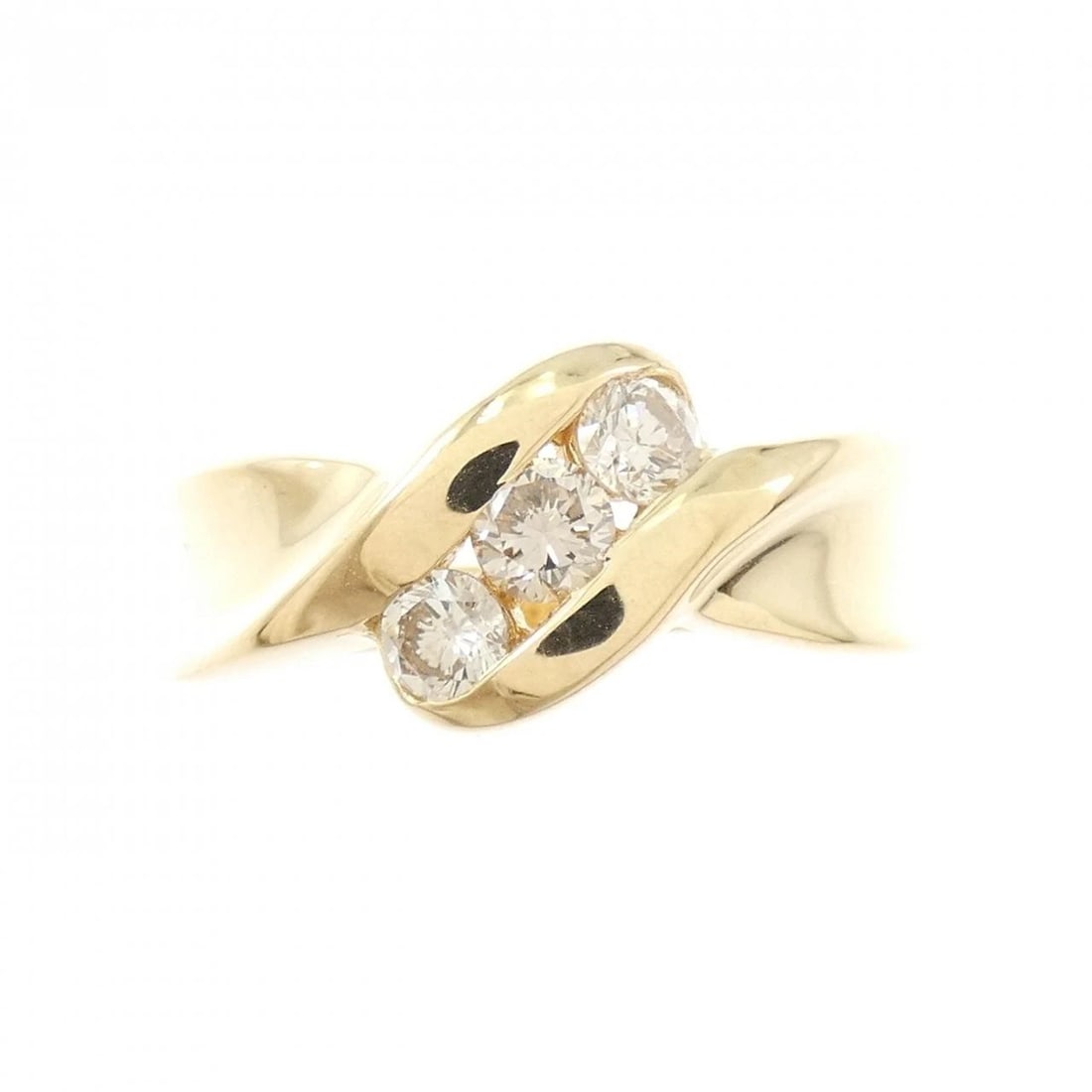 K18YG DIAMOND RING: K18YG Diamond Ring Brand: Unbranded Type/Style: Diamond Ring Material: K18 yellow gold, Main Stone/Creation Natural Color: Yellow Gold Size: US 5 3/4 Accessories: None Accessories Notice: When