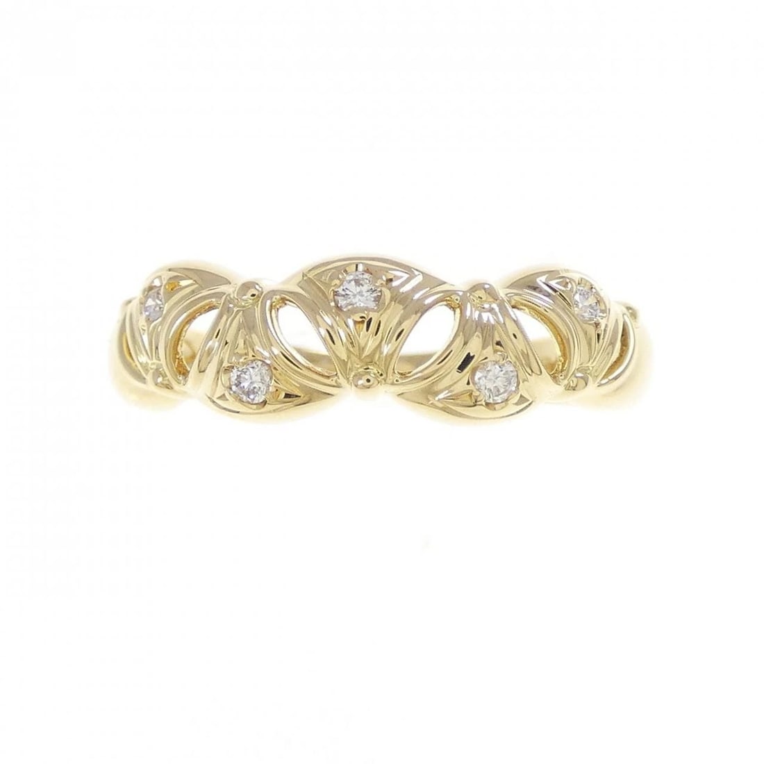 K18YG DIAMOND RING: K18YG Diamond Ring Brand: Unbranded Type/Style: Diamond Ring Material: K18YG, Main Stone/Creation Natural Color: Yellow Gold Size: US 5 1/4 Accessories: None Accessories Notice: When purchasing