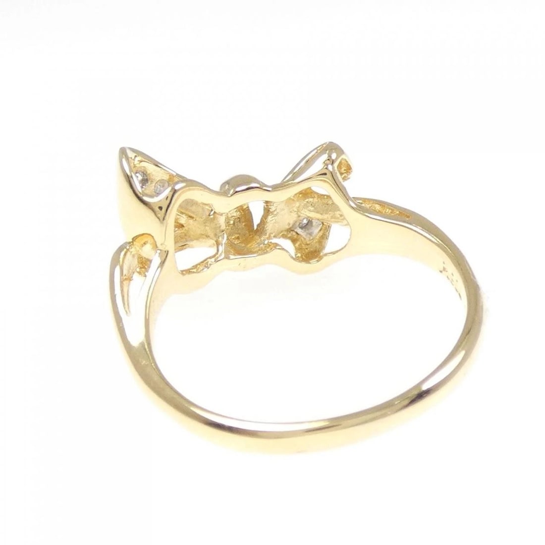 K18YG/PT900 DIAMOND RING - 2