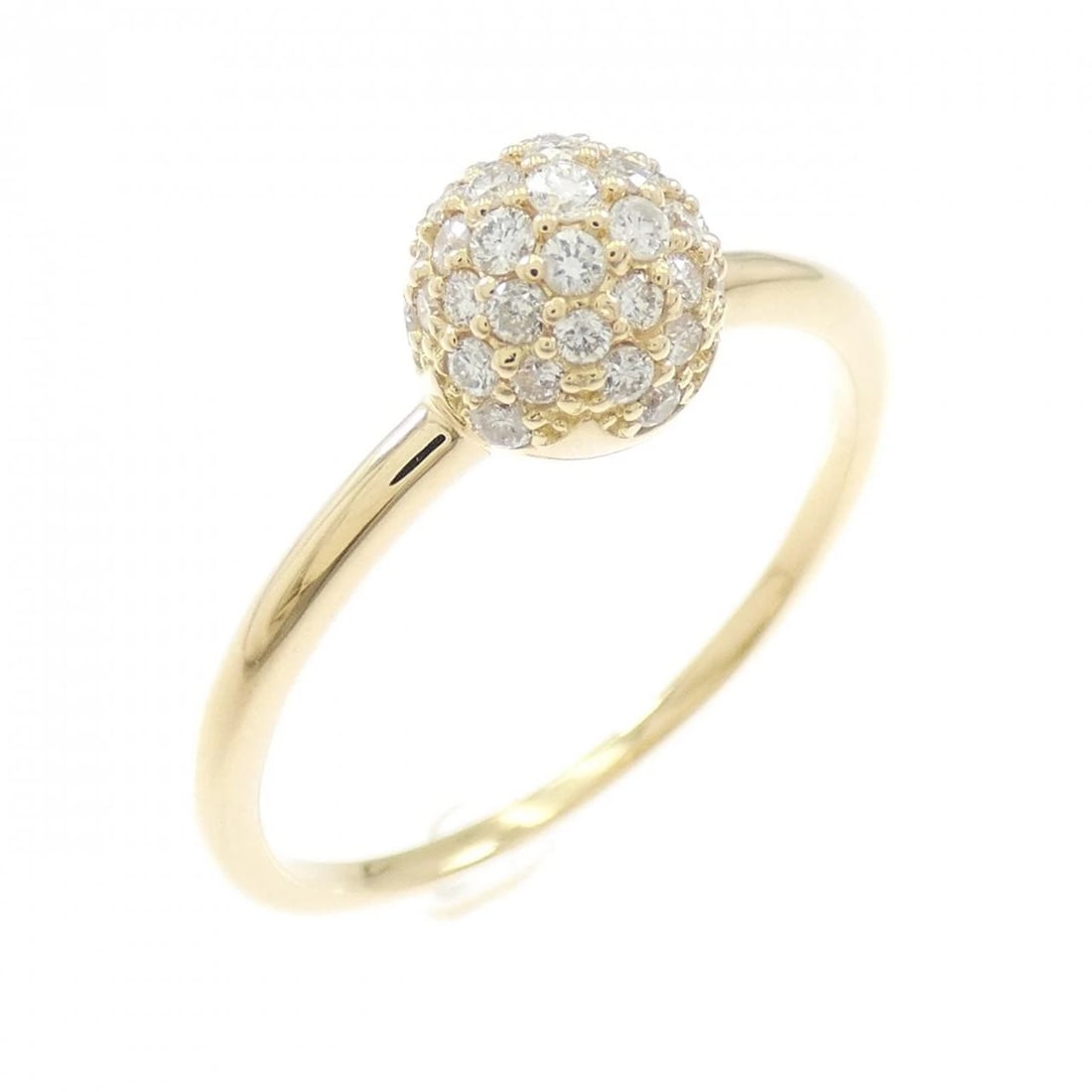 K18YG DIAMOND RING: K18YG Diamond Ring Brand: Unbranded Type/Style: Diamond ring Material: K18 yellow gold, Main Stone/Creation Natural Color: Yellow Gold Size: US 8.5 Accessories: None Accessories Notice: When