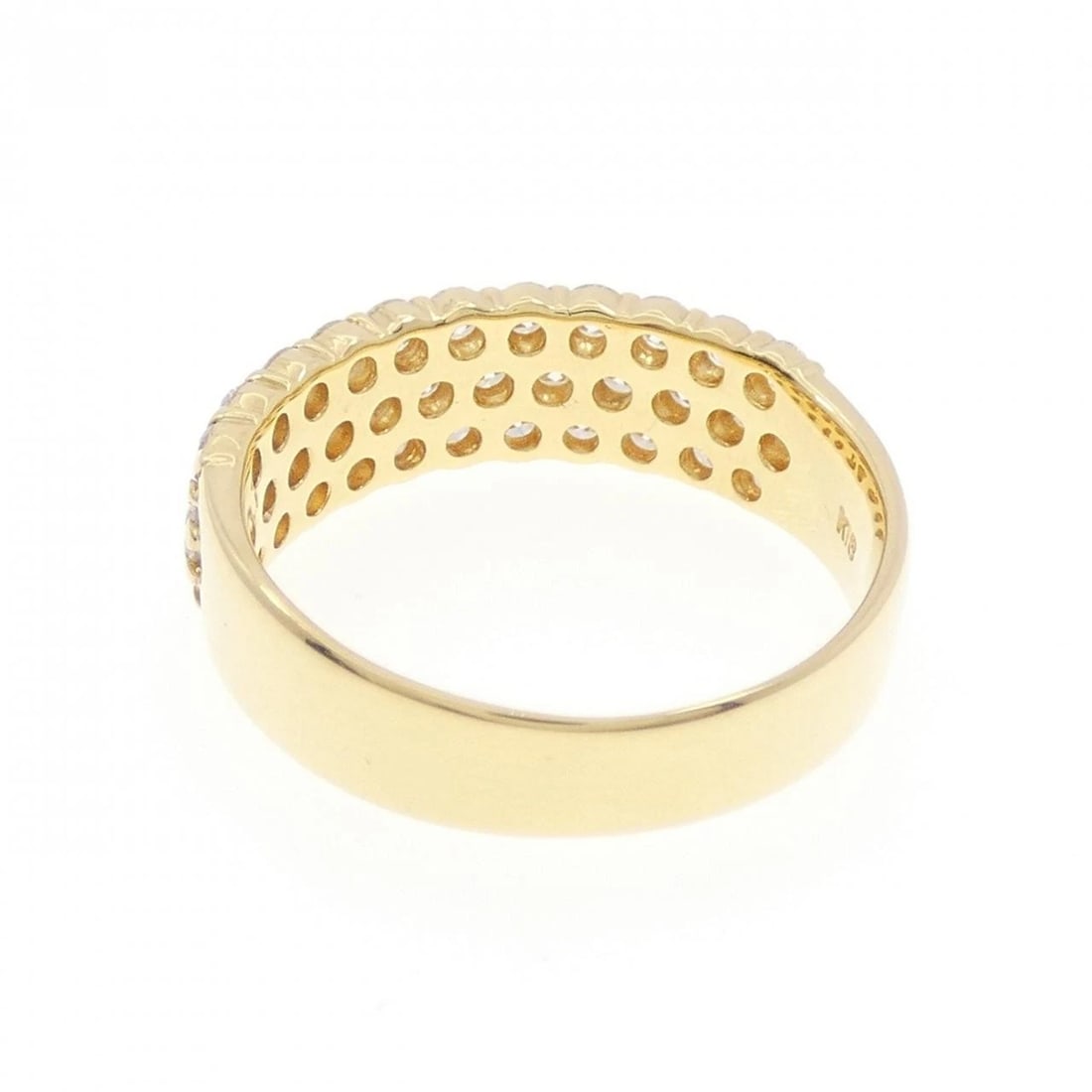 K18YG PAVE DIAMOND RING - 2