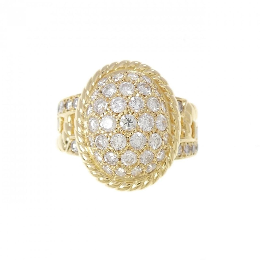 K18YG DIAMOND RING - 2