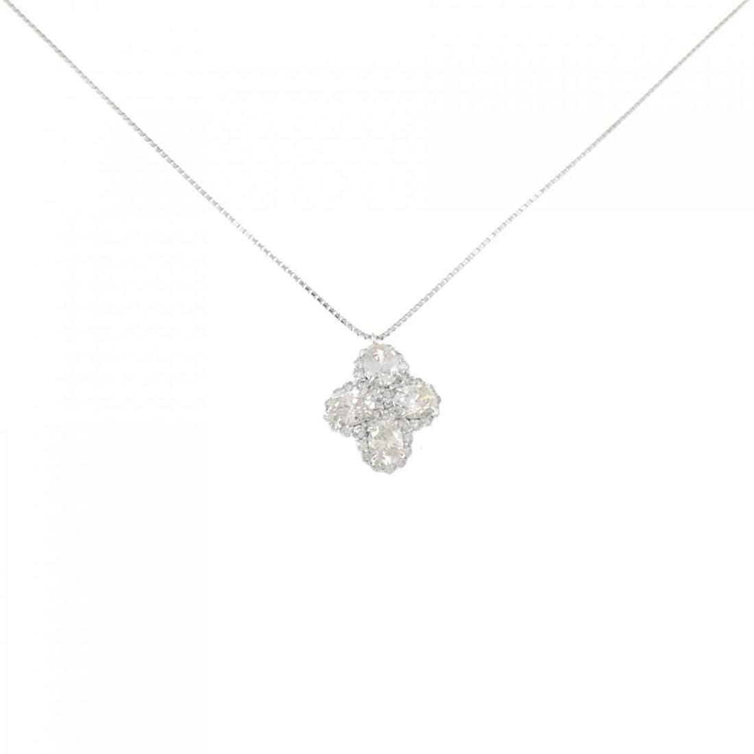 K18WG/PT850 DIAMOND NECKLACE (1 of 4)