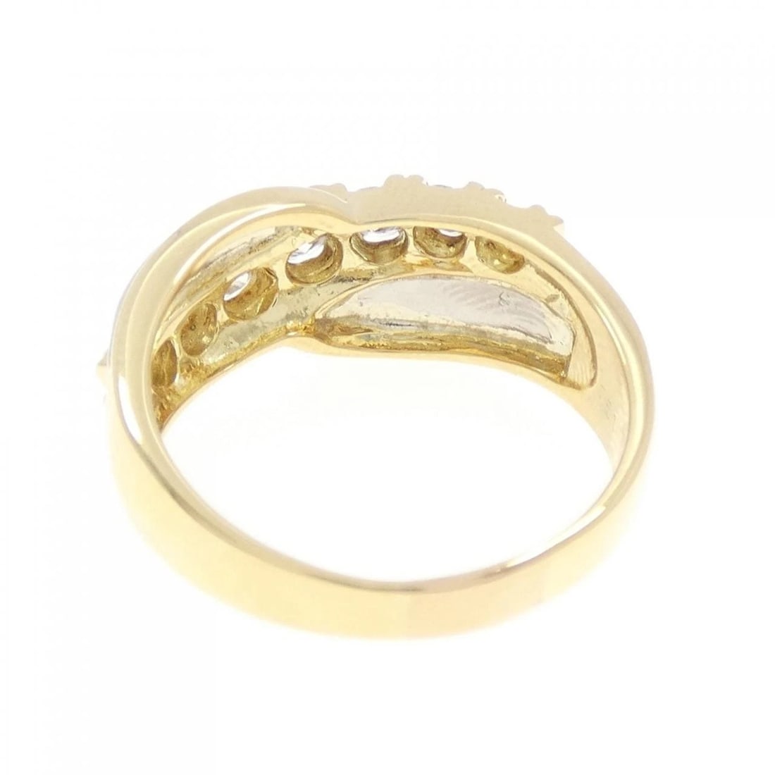 K18YG/PT850 DIAMOND RING - 3
