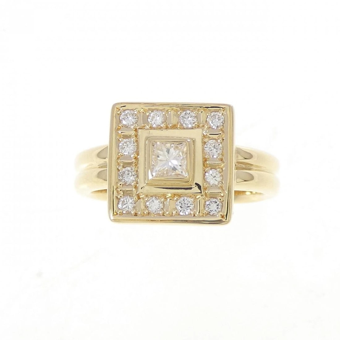 K18YG DIAMOND RING: K18YG Diamond Ring Brand: Unbranded Type/Style: Diamond Ring Material: K18YG, Main Stone/Creation Natural Color: Yellow Gold Size: US 5 1/4 Accessories: None Accessories Notice: When purchasing
