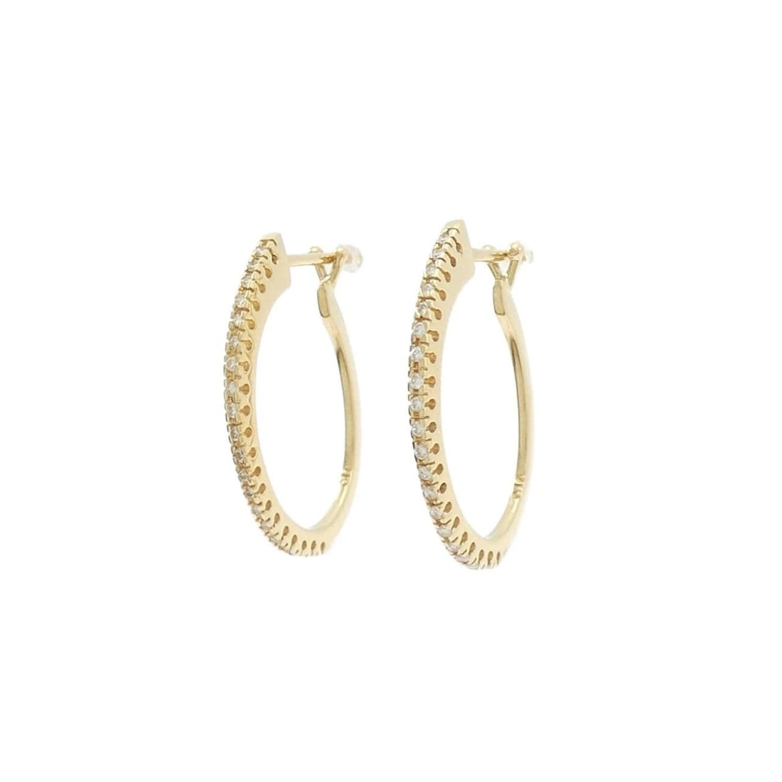 K18YG/750YG DIAMOND PIERCE: K18YG/750YG Diamond Pierce Brand: Unbranded Type/Style: Diamond Pierce/Earring Material: K18YG/750YG, Main Stone/Creation Natural Color: YEllow Gold Size: Actual Size Approx. height x width: 24.0mm x
