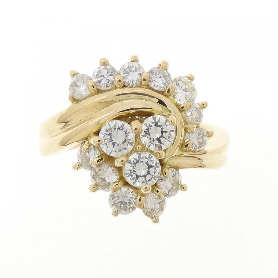 K18YG DIAMOND RING - 2