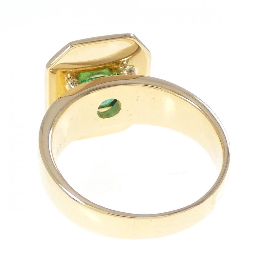 18K YELLOW GOLD EMERALD RING - 3