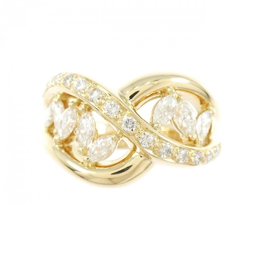 K18YG DIAMOND RING: K18YG Diamond Ring Brand: Unbranded Type/Style: Diamond Ring Material: K18 Yellow Gold, Main Stone/Creation Natural Color: Yellow Gold Size: US 5 3/4 Accessories: None Accessories Notice: