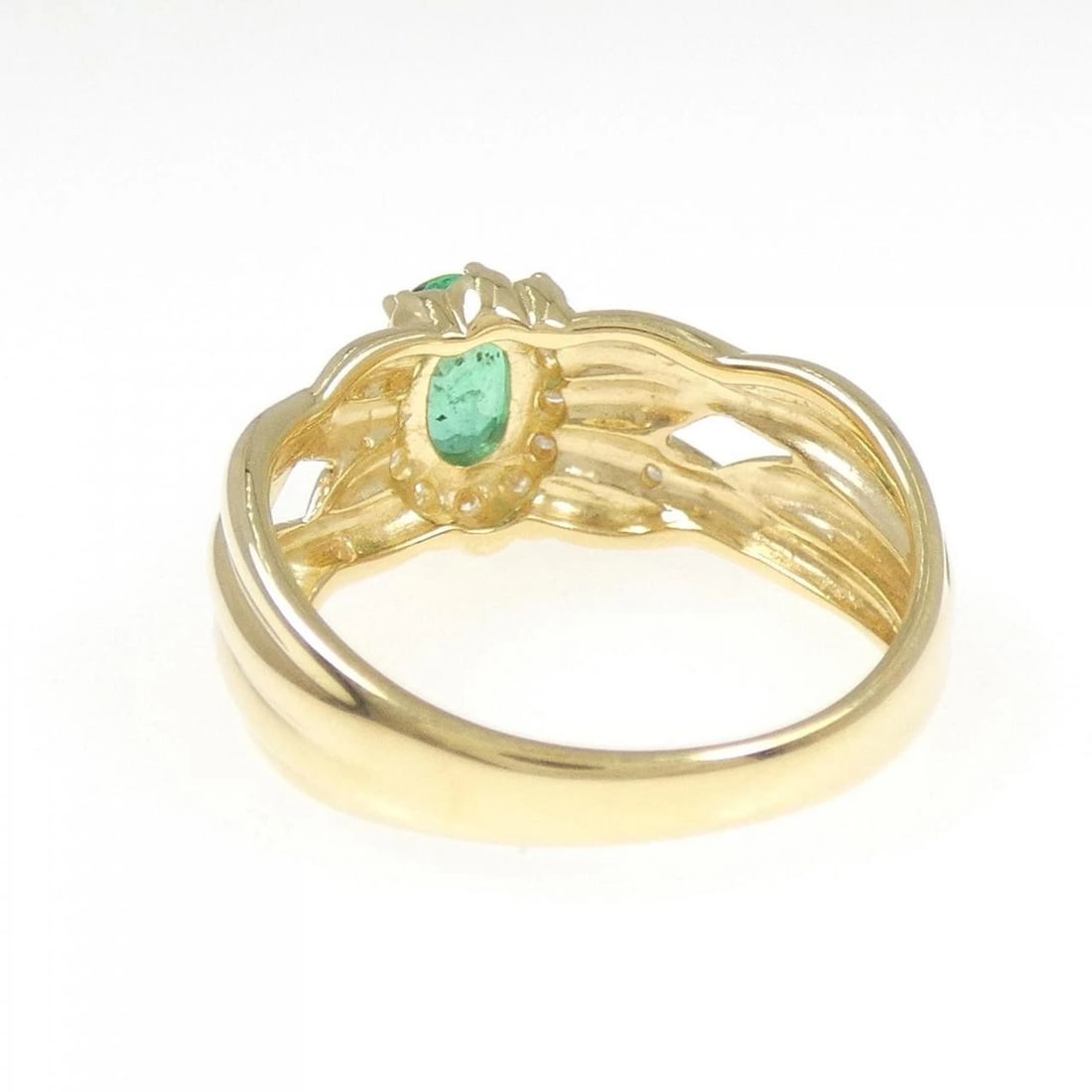 18K YELLOW GOLD EMERALD RING - 2
